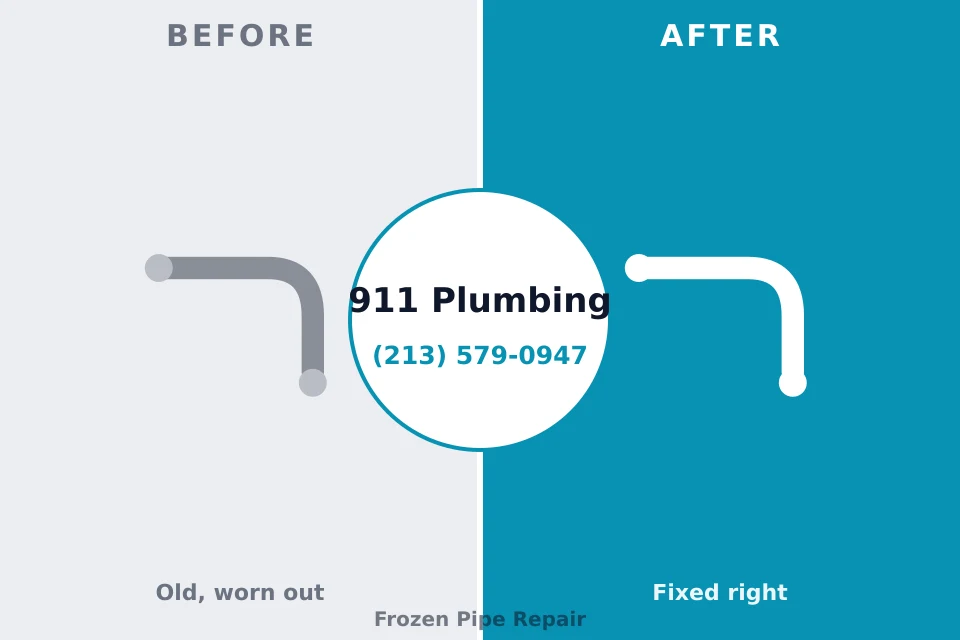 Before and after: plumbing repair White House, TN